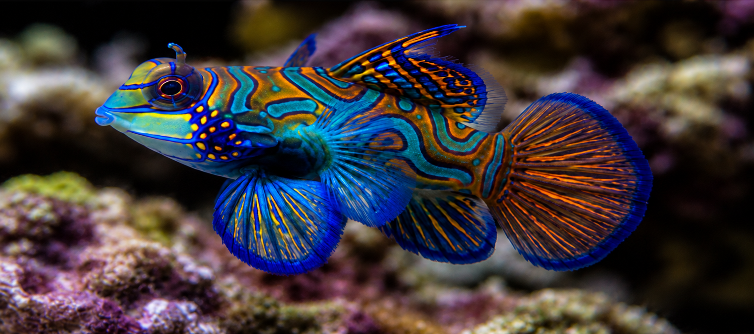 Healthy mandarin goby after eating live copepods